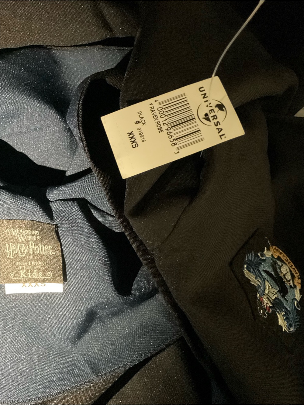 Warner Bros. Harry Potter Kids Robe - Black & Navy - Picture 10 of 11